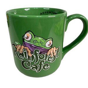 Rainforest Cafe Green Cha Cha Frog Mug Practical Joker Wide Eyed Adventurer​